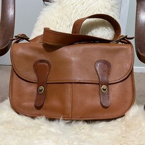 Vintage Coach NYC Carrier Messenger Shoulder Bag British Tan Rare